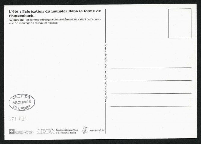 L'été : fabrication du munster dans la ferme de l'Entzenbach