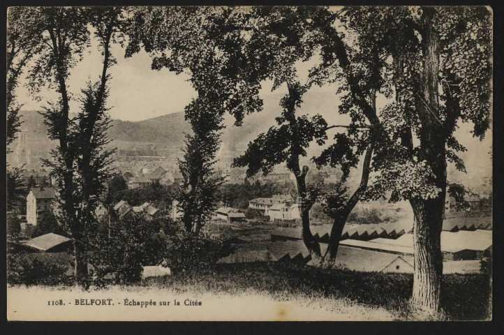 Belfort - Échappée sur la cité (vue sur le quartier des usines depuis le Mont)