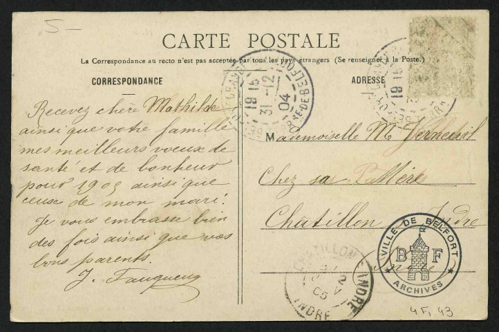 BELFORT - Le palais de justice
