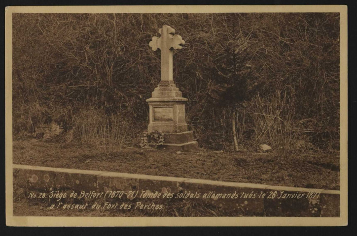 Siège de Belfort (1870-71) - Tombe des soldats allemands tués le 26 janvier 1871 à l'assaut du fort des Perches