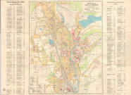 Plan de la Ville de Belfort (1943), publié par les éditions Alsatia, librairie-papeterie Belfort, avec index des rues.