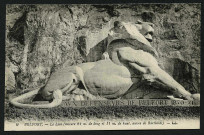Belfort. - Le Lion (mesure 22 m. de long et 11 m. de haut, oeuvre de Bartholdi), Carte postale éditée sous le numéro 9