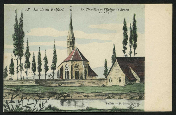Le vieux Belfort n°13 - Le cimetière et l'église de Brasse en 1846