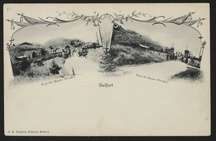 Belfort - Fort des hautes-perches, fort des basses-perches (vues en médaillons)