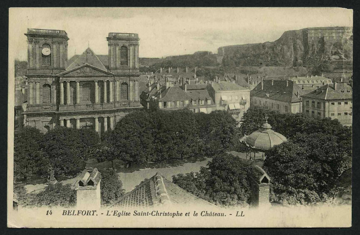 BELFORT - l'Eglise Saint-Christophe et le Château