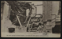 Belfort pendant la Grande guerre - Le travail d'un 380 (maison avoisinant la gare) (au verso : « offert par le journal L'Alsace »)