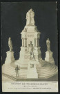 Monument des Trois Sièges de Belfort (1814-1815 - 1870-1871) [maquette], suite de la légende : "qui sera inauguré le 15/08/1912 par le Président de la République". Le monument sera finalement inauguré 1 an après, le 15/08/1913