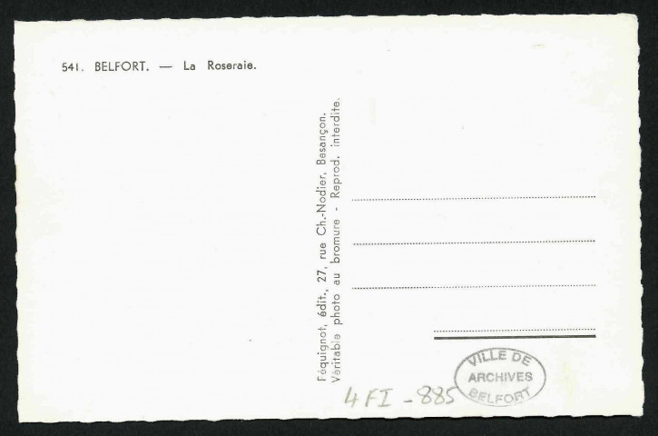 BELFORT - La Roseraie [massifs, kiosque]