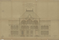 [École Raymond Aubert] - Projet de construction d'un 2è groupe scolaire au faubourg des Vosges, pavillon central : élévation nord.