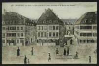 Belfort en 1828 - Un coin de la place d'Armes et la Porte de France