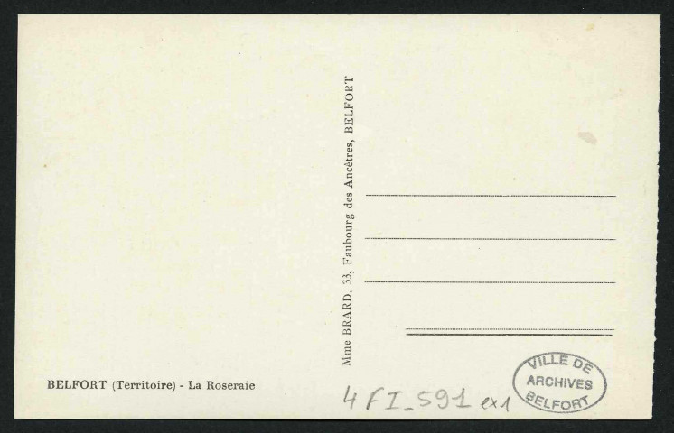 BELFORT - Square Jean Jaurès - Monument "l'Age de Pierre" (oeuvre de Daillon), 3 exemplaires (dont 2 rognés sur partie gauche)