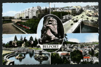 BELFORT- Nouveaux blocs d'habitation, quartier Pont Carnot, Lion, square Jean Jaurès