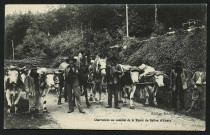 Charretiers au sommet de la route du Ballon d'Alsace