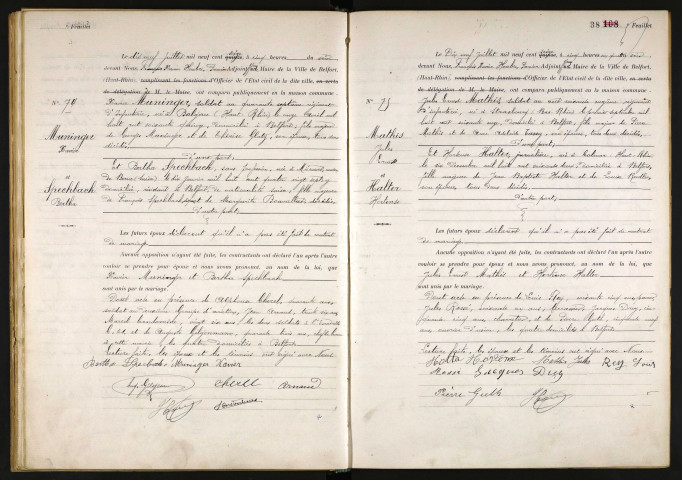 MUNINGER Xavier et SPECHBACH Bertha