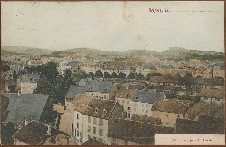 Belfort - Panorama pris du Lycée