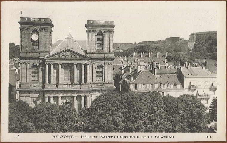 Belfort - L'Eglise Saint-Christophe et le Château