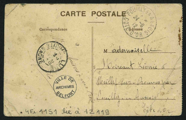 Belfort. - La Préfecture et le Boulevard Carnot, Carte postale éditée sous le numéro 8