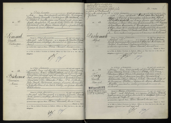 BIDEAUX Germaine Marie