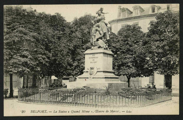 BELFORT - la statue "Quand Même", oeuvre de Mercié