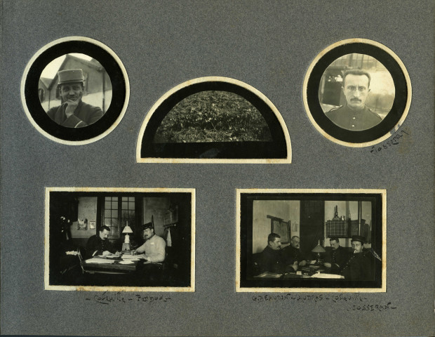 Album photographique de Belfort et environs (Dannemarie) dans les années 1915-1920 : scènes de vie militaire, caserne Vauban, guerre.