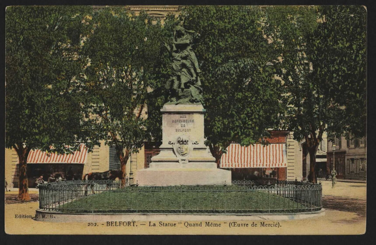 Belfort - La statue Quand-Même (œuvre de Mercié) (2 exemplaires)