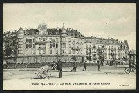 BELFORT - Le quai Vauban et la place Corbis