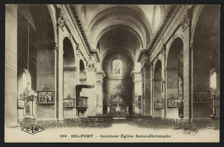 BELFORT, intérieur église Saint-Christophe