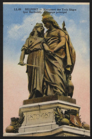 Belfort - Monument des Trois Sièges (par Bartholdi) - Groupe principal