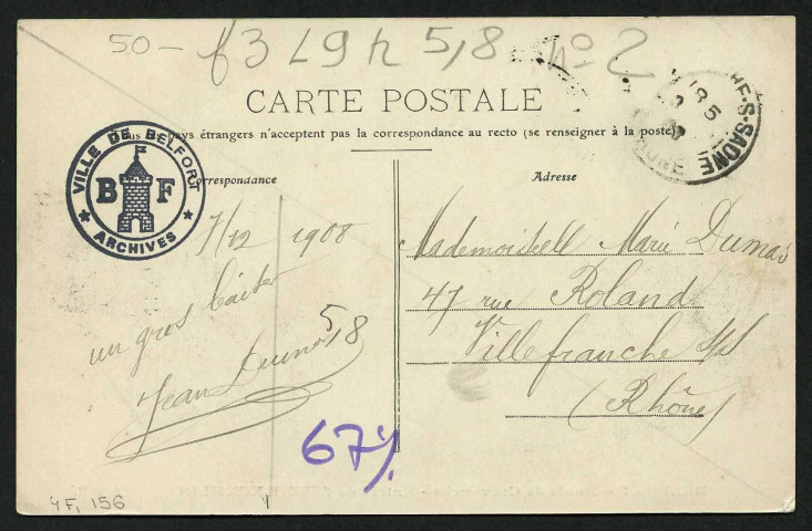 BELFORT - Route de Cravanche, entrée de l'usine Koechlin