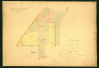 Plan d'un terrain cédé par M. Bardot à la Ville pour la construction d'un hôpital, 1/200.