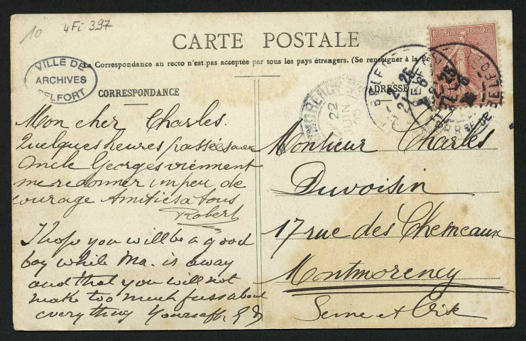 BELFORT - L'avenue Carnot