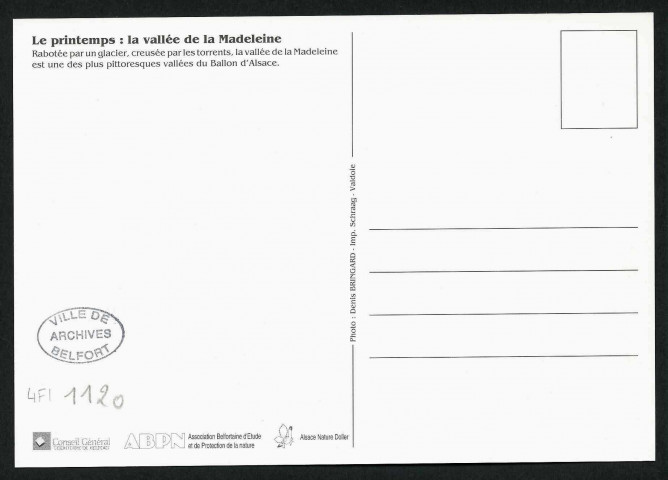 Le printemps : la vallée de la Madeleine