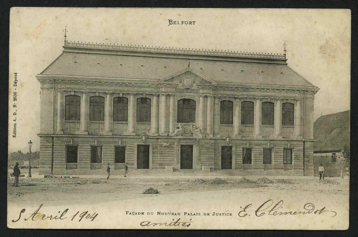 BELFORT - façade du nouveau palais de justice