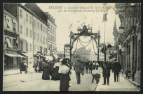 BELFORT - Concours Musical du 15 et 16 août 1908 - Arc de Triomphe du faubourg des Vosges