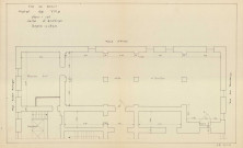 Hôtel de Ville de Belfort : plan du sous-sol et de la salle d'archives.2 exemplaires