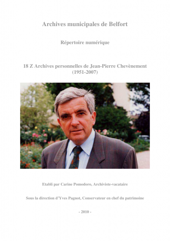 Entrée en fonction de Jean-Pierre Chevènement : emplois du temps, notes, correspondance.